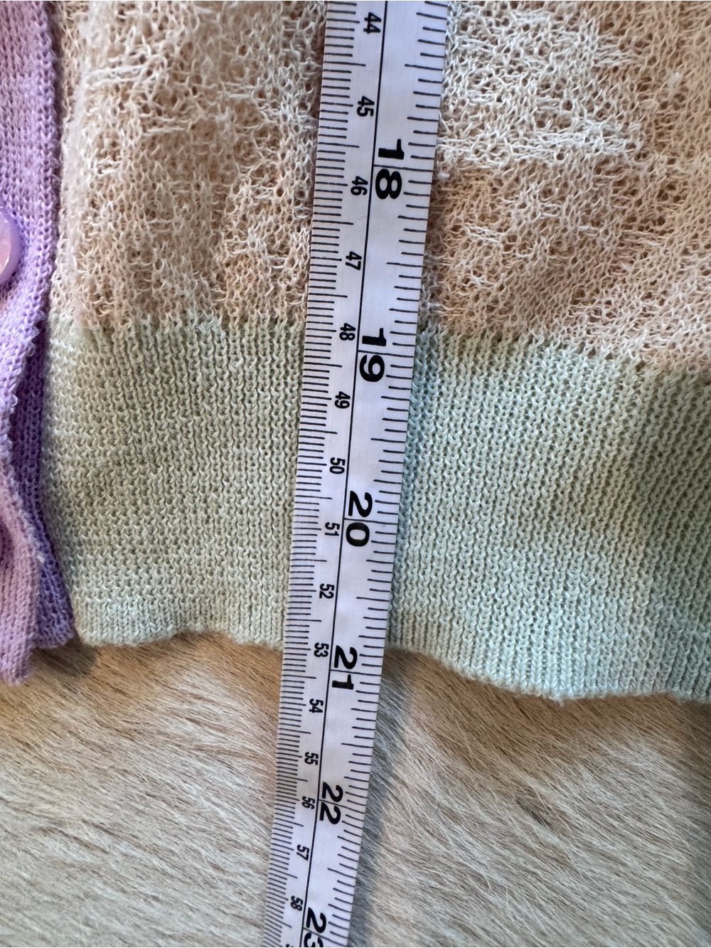Zara Pastel Colorblock Open Knit Cardigan Size Small - Picture 10 of 10